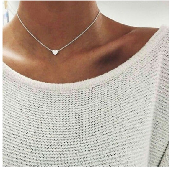 NWT 925 SILVER HEART CHOKER - Picture 3 of 6